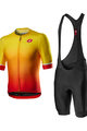 CASTELLI Cycling short sleeve jersey and shorts - AERO RACE II - black/yellow/red