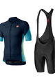 CASTELLI Cycling short sleeve jersey and shorts - ENTRATA II - black/blue