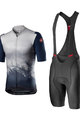 CASTELLI Cycling short sleeve jersey and shorts - POLVERE - grey/black