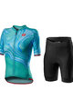 CASTELLI Cycling short sleeve jersey and shorts - CLIMBER'S 2.0 - black/blue