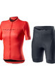 CASTELLI Cycling short sleeve jersey and shorts - GRADIENT LADY II - blue/pink
