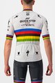 CASTELLI Cycling short sleeve jersey - QUICK-STEP 2022 COMPETIZIONE - rainbow/white