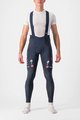 CASTELLI Cycling long bib trousers - QUICK-STEP 2022 - blue