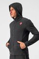 CASTELLI Cycling hoodie - MILANO FZ FLEECE - black