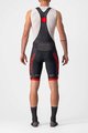 CASTELLI Cycling bib shorts - COMPETIZIONE KIT - black/red