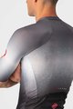 CASTELLI Cycling short sleeve jersey - AERO RACE 6.0 - grey/black/white