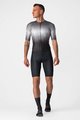 CASTELLI Cycling short sleeve jersey - AERO RACE 6.0 - grey/black/white