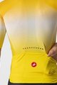 CASTELLI Cycling short sleeve jersey - AERO RACE 6.0 - yellow/white