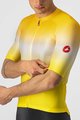 CASTELLI Cycling short sleeve jersey - AERO RACE 6.0 - yellow/white