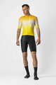 CASTELLI Cycling short sleeve jersey - AERO RACE 6.0 - yellow/white