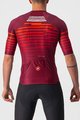 CASTELLI Cycling short sleeve jersey - CLIMBER'S 3.0 - red/bordeaux