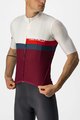 CASTELLI Cycling short sleeve jersey - A BLOCCO - beige/bordeaux/red/blue