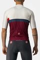 CASTELLI Cycling short sleeve jersey - A BLOCCO - beige/bordeaux/red/blue