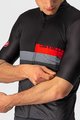 CASTELLI Cycling short sleeve jersey - A BLOCCO - black/grey/red