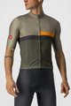 CASTELLI Cycling short sleeve jersey - A BLOCCO - grey/orange/green