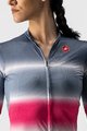 CASTELLI Cycling short sleeve jersey - DOLCE LADY - bordeaux/blue