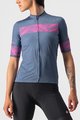 CASTELLI Cycling short sleeve jersey and shorts - FENICE LADY - black/blue/pink