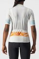 CASTELLI Cycling short sleeve jersey - FENICE LADY - ivory/orange