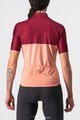 CASTELLI Cycling short sleeve jersey - VELOCISSIMA LADY - bordeaux/pink