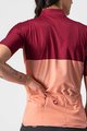 CASTELLI Cycling short sleeve jersey - VELOCISSIMA LADY - bordeaux/pink