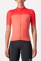 CASTELLI Cycling short sleeve jersey - VELOCISSIMA LADY - pink/orange