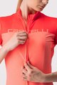 CASTELLI Cycling short sleeve jersey - VELOCISSIMA LADY - pink/orange