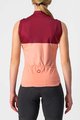 CASTELLI Cycling sleeveless jersey - VELOCISSIMA LADY - bordeaux/pink