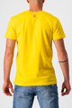 CASTELLI Cycling short sleeve t-shirt - VENTAGLIO TEE - yellow