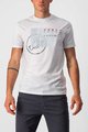 CASTELLI Cycling short sleeve t-shirt - MAURIZIO TEE - grey/white