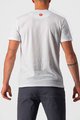 CASTELLI Cycling short sleeve t-shirt - MAURIZIO TEE - grey/white