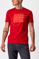 CASTELLI Cycling short sleeve t-shirt - MAURIZIO TEE - red