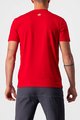 CASTELLI Cycling short sleeve t-shirt - MAURIZIO TEE - red