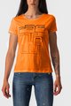 CASTELLI Cycling short sleeve t-shirt - BELLAGIO TEE LADY - orange