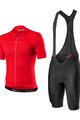 CASTELLI Cycling short sleeve jersey and shorts - CLASSIFICA - red/black