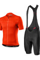 CASTELLI Cycling short sleeve jersey and shorts - CLASSIFICA - orange/black