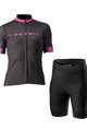 CASTELLI Cycling short sleeve jersey and shorts - GRADIENT LADY - black/pink