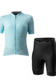 CASTELLI Cycling short sleeve jersey and shorts - PROMESSA J. LADY - black/light blue