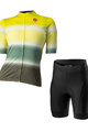 CASTELLI Cycling short sleeve jersey and shorts - DOLCE LADY - green/black/yellow