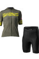 CASTELLI Cycling short sleeve jersey and shorts - FENICE LADY - yellow/green/black