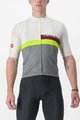 CASTELLI Cycling short sleeve jersey - A BLOCCO - bordeaux/grey/yellow/ivory