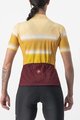 CASTELLI Cycling short sleeve jersey - DOLCE LADY - yellow/bordeaux