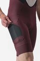 CASTELLI Cycling bib shorts - UNLIMITED CARGO - bordeaux