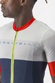 CASTELLI Cycling short sleeve jersey - SEZIONE - ivory/blue/red