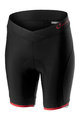 CASTELLI Cycling shorts without bib - VISTA LADY - red/black
