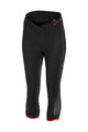 CASTELLI Cycling 3/4 lenght shorts without bib - VISTA LADY - red/black