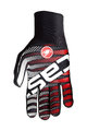 CASTELLI Cycling long-finger gloves - DILUVIO C - black/red