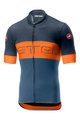 CASTELLI Cycling short sleeve jersey - PROLOGO VI - orange/blue
