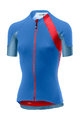 CASTELLI Cycling short sleeve jersey - SCHEGGIA 2.0 LADY - blue/red