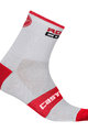 CASTELLI socks - ROSSO CORSA 9 - white/red