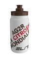 ELITE Cycling water bottle - FLY AG2R 550ml - white/brown